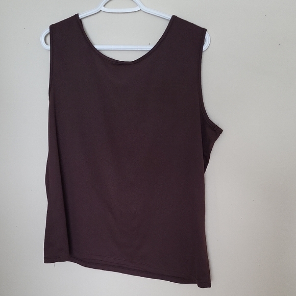 Women's Sleeveless Brown Top - Picture 4 of 4